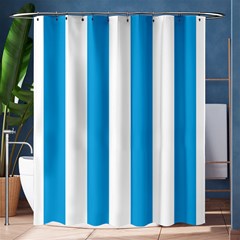 Oktoberfest Bavarian Blue And White Large Cabana Stripes Shower Curtain 60  X 72  (medium)  by PodArtist