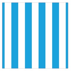 Oktoberfest Bavarian Blue And White Large Cabana Stripes Large Satin Scarf (square) by PodArtist