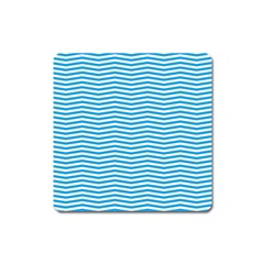 Oktoberfest Bavarian Blue And White Chevron Stripes Square Magnet by PodArtist