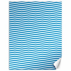 Oktoberfest Bavarian Blue And White Chevron Stripes Canvas 12  X 16  by PodArtist