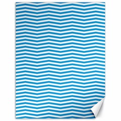 Oktoberfest Bavarian Blue And White Chevron Stripes Canvas 18  X 24  by PodArtist