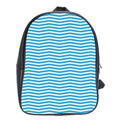 Oktoberfest Bavarian Blue And White Chevron Stripes School Bag (large) by PodArtist