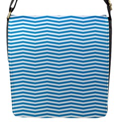 Oktoberfest Bavarian Blue And White Chevron Stripes Flap Closure Messenger Bag (s) by PodArtist