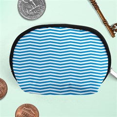 Oktoberfest Bavarian Blue And White Chevron Stripes Accessory Pouch (medium) by PodArtist