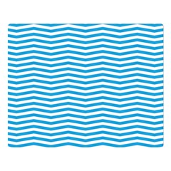 Oktoberfest Bavarian Blue And White Chevron Stripes Double Sided Flano Blanket (large)  by PodArtist