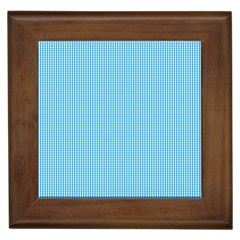 Oktoberfest Bavarian Blue And White Small Gingham Check Framed Tiles by PodArtist