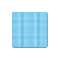 Oktoberfest Bavarian Blue And White Small Gingham Check Square Magnet by PodArtist