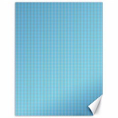 Oktoberfest Bavarian Blue And White Small Gingham Check Canvas 18  X 24  by PodArtist