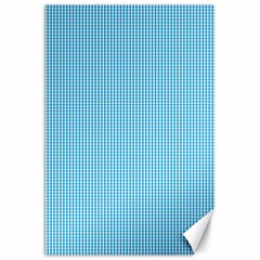 Oktoberfest Bavarian Blue And White Small Gingham Check Canvas 20  X 30  by PodArtist