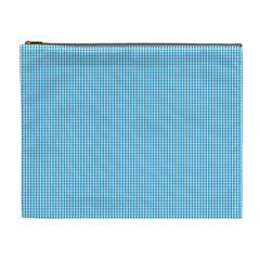 Oktoberfest Bavarian Blue And White Small Gingham Check Cosmetic Bag (xl) by PodArtist