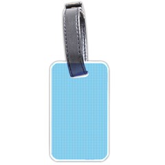 Oktoberfest Bavarian Blue And White Small Gingham Check Luggage Tags (one Side)  by PodArtist