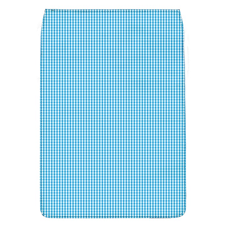 Oktoberfest Bavarian Blue and White Small Gingham Check Removable Flap Cover (L)