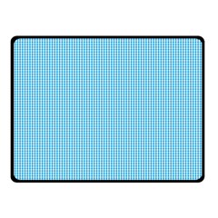 Oktoberfest Bavarian Blue And White Small Gingham Check Double Sided Fleece Blanket (small)  by PodArtist