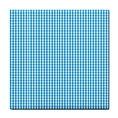 Oktoberfest Bavarian Blue And White Gingham Check Tile Coasters by PodArtist