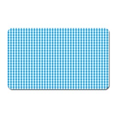 Oktoberfest Bavarian Blue And White Gingham Check Magnet (rectangular) by PodArtist