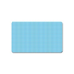 Oktoberfest Bavarian Blue And White Gingham Check Magnet (name Card) by PodArtist