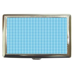 Oktoberfest Bavarian Blue And White Gingham Check Cigarette Money Case by PodArtist