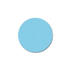 Oktoberfest Bavarian Blue And White Gingham Check Golf Ball Marker by PodArtist