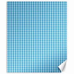 Oktoberfest Bavarian Blue And White Gingham Check Canvas 20  X 24  by PodArtist