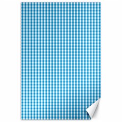 Oktoberfest Bavarian Blue And White Gingham Check Canvas 20  X 30  by PodArtist