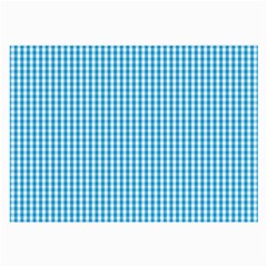 Oktoberfest Bavarian Blue And White Gingham Check Large Glasses Cloth (2-side) by PodArtist