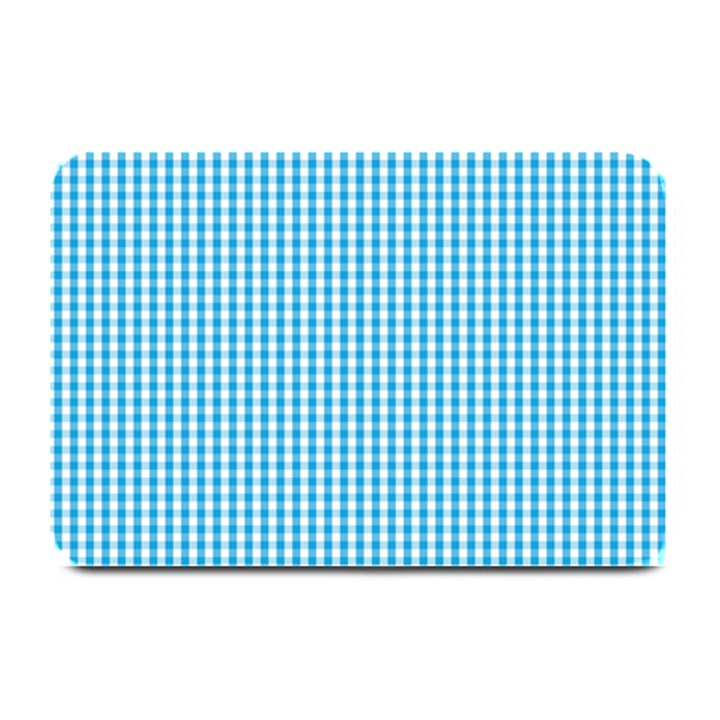 Oktoberfest Bavarian Blue and White Gingham Check Plate Mats