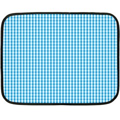 Oktoberfest Bavarian Blue And White Gingham Check Fleece Blanket (mini) by PodArtist