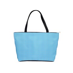 Oktoberfest Bavarian Blue And White Gingham Check Classic Shoulder Handbag by PodArtist