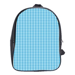 Oktoberfest Bavarian Blue And White Gingham Check School Bag (large) by PodArtist