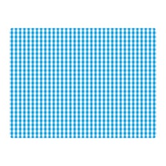 Oktoberfest Bavarian Blue And White Gingham Check Double Sided Flano Blanket (mini)  by PodArtist