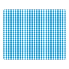 Oktoberfest Bavarian Blue And White Gingham Check Double Sided Flano Blanket (large)  by PodArtist