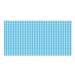 Oktoberfest Bavarian Blue And White Gingham Check Satin Shawl by PodArtist