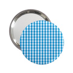 Oktoberfest Bavarian Blue And White Large Gingham Check 2 25  Handbag Mirrors by PodArtist