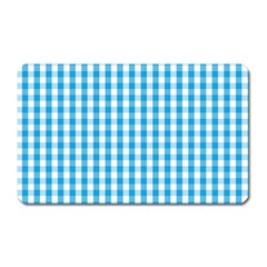 Oktoberfest Bavarian Blue And White Large Gingham Check Magnet (rectangular) by PodArtist