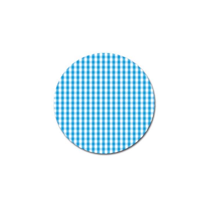 Oktoberfest Bavarian Blue and White Large Gingham Check Golf Ball Marker (4 pack)