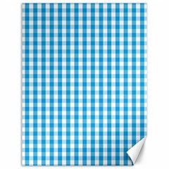 Oktoberfest Bavarian Blue And White Large Gingham Check Canvas 12  X 16  by PodArtist