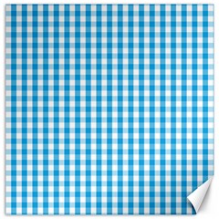 Oktoberfest Bavarian Blue And White Large Gingham Check Canvas 20  X 20  by PodArtist