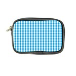 Oktoberfest Bavarian Blue and White Large Gingham Check Coin Purse Front