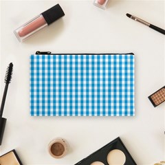 Oktoberfest Bavarian Blue And White Large Gingham Check Cosmetic Bag (small) by PodArtist