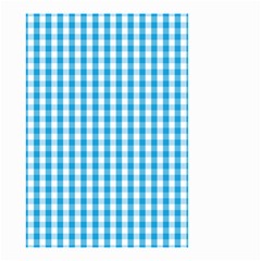 Oktoberfest Bavarian Blue And White Large Gingham Check Small Garden Flag (two Sides) by PodArtist