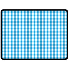 Oktoberfest Bavarian Blue And White Large Gingham Check Double Sided Fleece Blanket (large)  by PodArtist