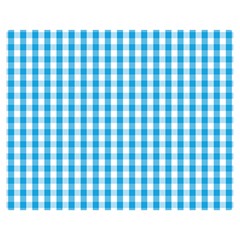 Oktoberfest Bavarian Blue And White Large Gingham Check Double Sided Flano Blanket (medium)  by PodArtist