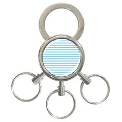 Oktoberfest Bavarian Blue And White Large Mattress Ticking Stripes 3-ring Key Chains by PodArtist