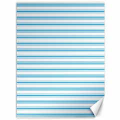 Oktoberfest Bavarian Blue And White Large Mattress Ticking Stripes Canvas 36  X 48  by PodArtist