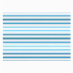 Oktoberfest Bavarian Blue And White Large Mattress Ticking Stripes Large Glasses Cloth (2-side) by PodArtist