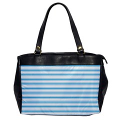 Oktoberfest Bavarian Blue And White Large Mattress Ticking Stripes Oversize Office Handbag by PodArtist