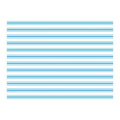 Oktoberfest Bavarian Blue And White Large Mattress Ticking Stripes Double Sided Flano Blanket (mini)  by PodArtist