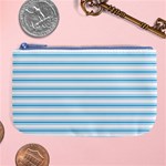 Oktoberfest Bavarian Blue and White Large Mattress Ticking Stripes Large Coin Purse Front