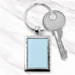 Oktoberfest Bavarian Blue and White Mattress Ticking Key Chains (Rectangle)  Front