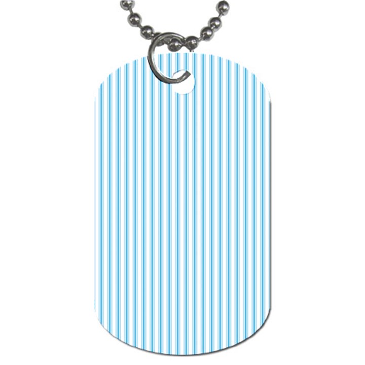 Oktoberfest Bavarian Blue and White Mattress Ticking Dog Tag (One Side)